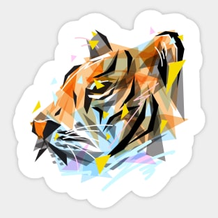 tiger lowpoly Sticker